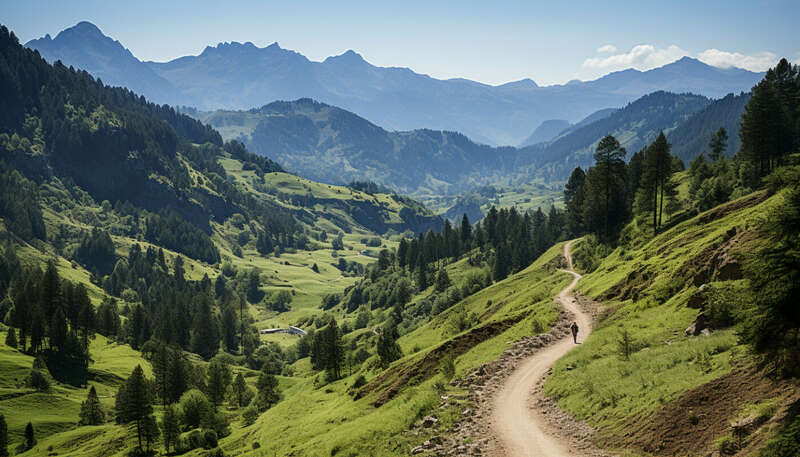 Sentier de randonnée dans les Pyrénées
